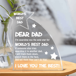 Crystal Plaque - Family - To My Dad - I Love You The Best - Gznf18106