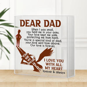 Crystal Plaque - Family - To My Dad - I Love You With All My Heart - Gznf18070