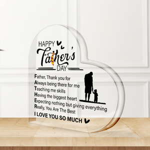 Crystal Plaque - Family - To My Dad - Thank You For Always Being There For Me - Gznf18062