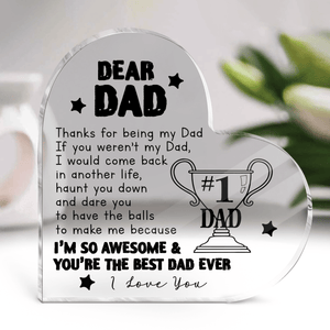 Crystal Plaque - Family - To My Dad - Thanks For Being My Dad - Gznf18068