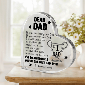 Crystal Plaque - Family - To My Dad - Thanks For Being My Dad - Gznf18068