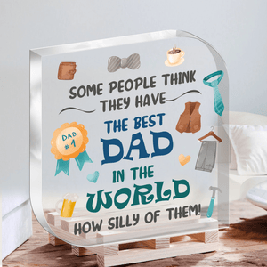 Crystal Plaque - Family - To My Dad - The Best Dad In The World - Gznf18076