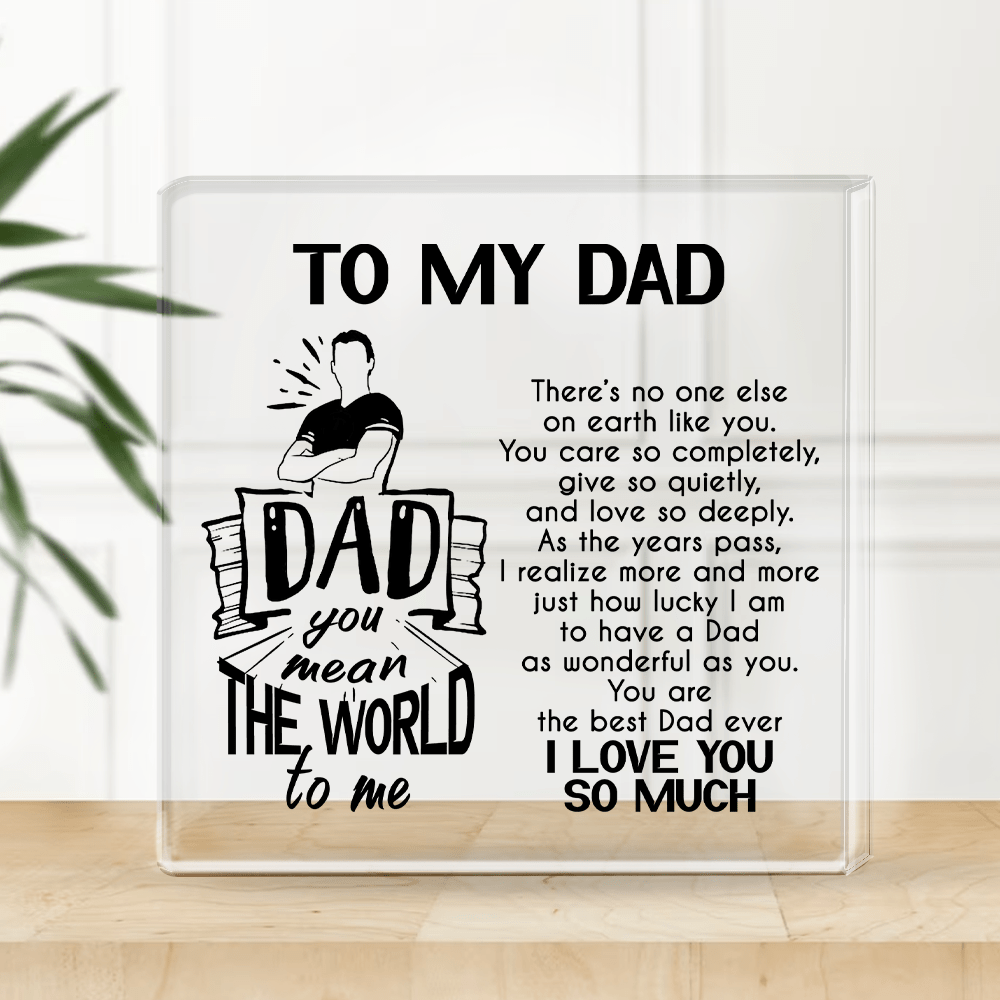 Crystal Plaque - Family - To My Dad - You Are The Best Dad Ever - Gznf18111