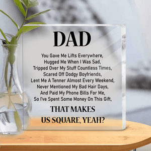 Crystal Plaque - Family - To My Dad - You Gave Me Lifts Everywhere - Gznf18093