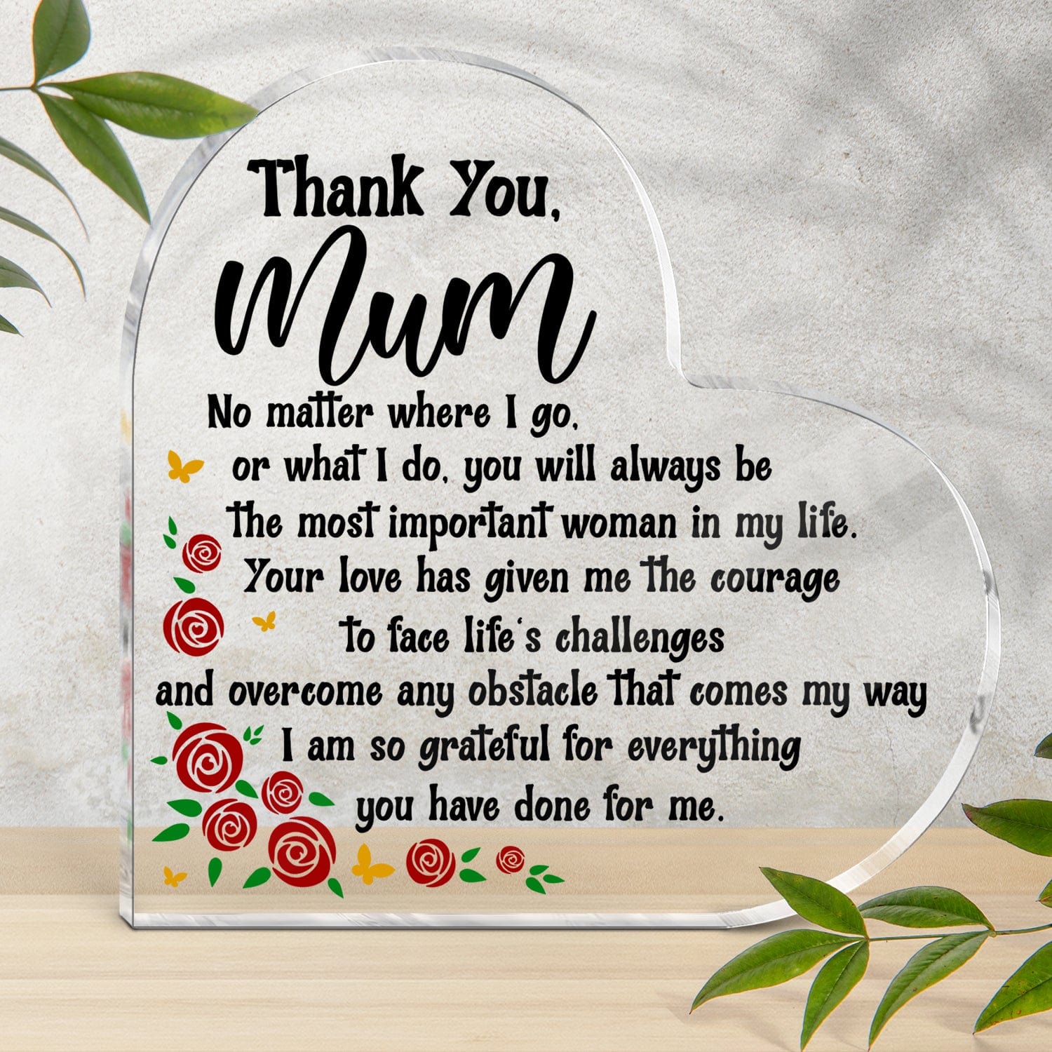 Crystal Plaque - Family - To My Mum - I Am So Grateful For Everything You Have Done For Me - Gznf19054