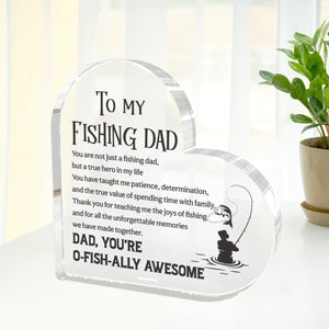 Crystal Plaque - Fishing - To My Fishing Dad - You're O-Fish-Ally Awesome - Gznf18083