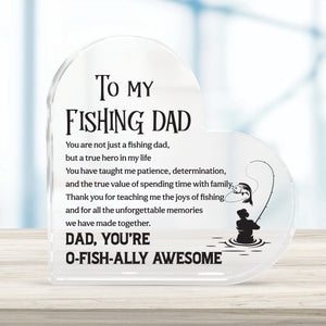 Crystal Plaque - Fishing - To My Fishing Dad - You're O-Fish-Ally Awesome - Gznf18083