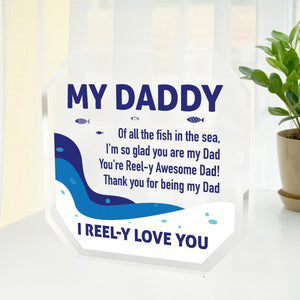 Crystal Plaque - Fishing - To My Fishing Dad - You're Reel-y Awesome Dad - Gznf18053