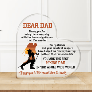Crystal Plaque - Hiking - Dear Dad - You Are The Best Hiking Dad In The Whole Wide World - Gznf18057