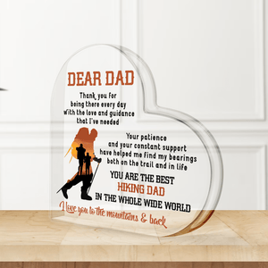 Crystal Plaque - Hiking - Dear Dad - You Are The Best Hiking Dad In The Whole Wide World - Gznf18057