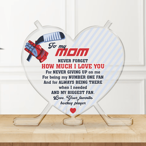 Crystal Plaque - Hockey - To My Mom - You Are My Mvp, My Coach, And My Biggest Fan - Gznf19045