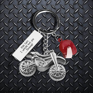 Dirt Bike Helmet Keychain - Biker - To My #1 Motocrosser - I Love You To The Track & Back  - Gkey26001