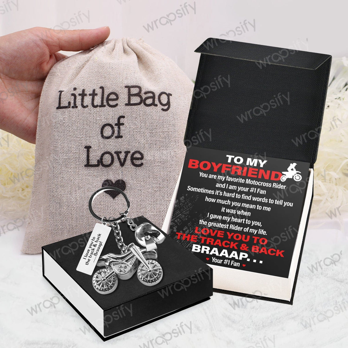 Dirt Bike Helmet Keychain - Biker - To My Boyfriend - The Greatest Rider Of My Life - Gkey12003