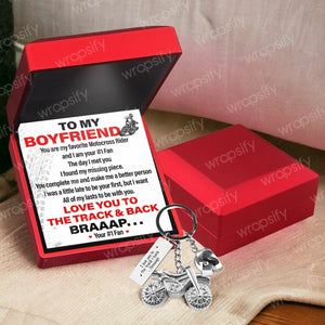 Dirt Bike Helmet Keychain - Biker - To My Boyfriend - You Are My Favorite Motocross Rider - Gkey12002