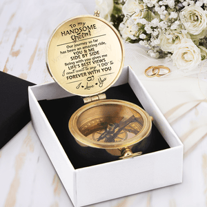 Engraved Compass - Wedding - To My Groom - Forever With You - Gpb40007