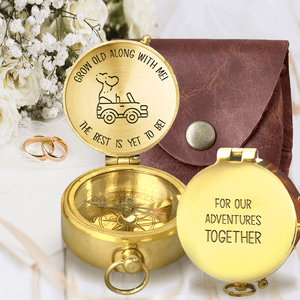 Engraved Compass - Wedding - To My Groom - Grow Old Along With Me - Gpb40003