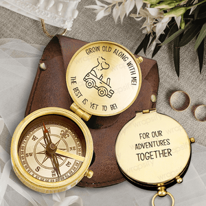 Engraved Compass - Wedding - To My Groom - Grow Old Along With Me - Gpb40003