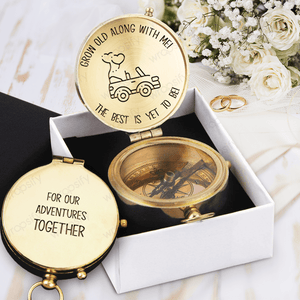 Engraved Compass - Wedding - To My Groom - Grow Old Along With Me - Gpb40003