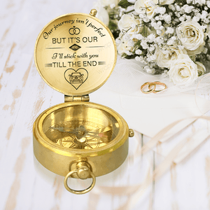 Engraved Compass - Wedding - To My Groom - I’ll Stick With You Till The End - Gpb40001