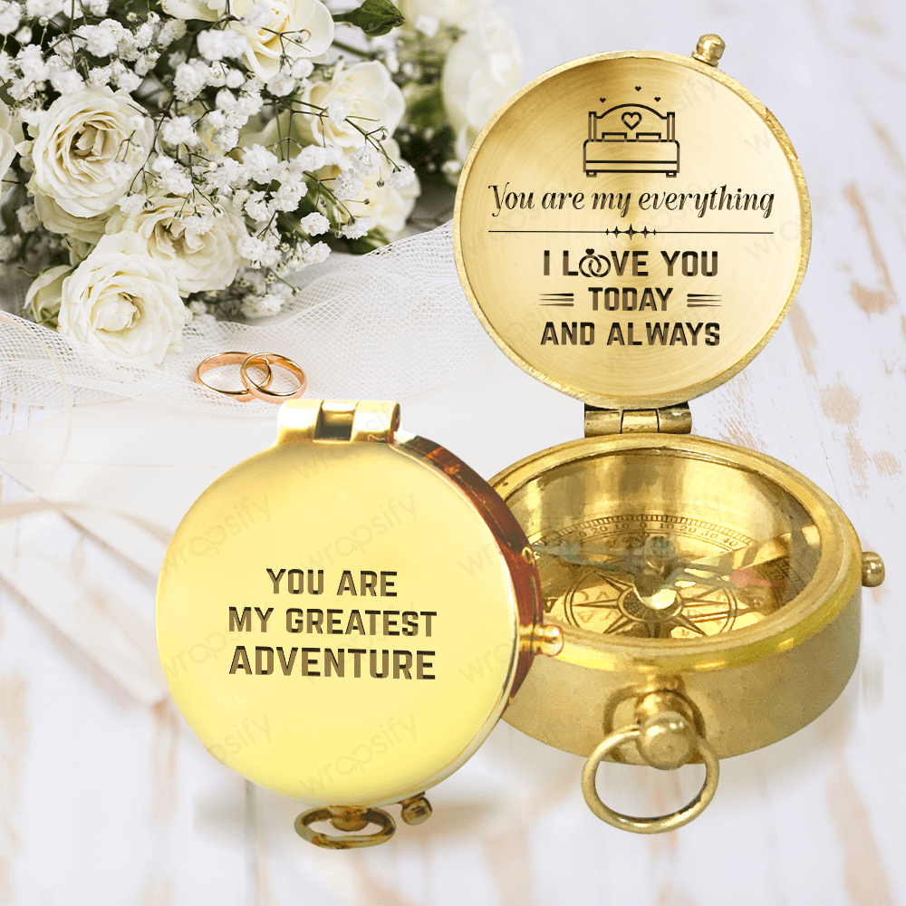 Engraved Compass - Wedding - To My Groom - I Love You Today And Always - Gpb40002