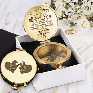 Engraved Compass - Wedding - To My Groom - You Complete Me - Gpb40008