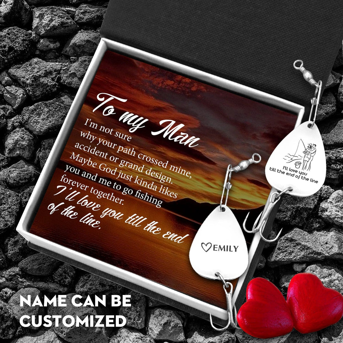 Engraved Fishing Hook - Fishing - To My Man - Forever Together - Gfa26009