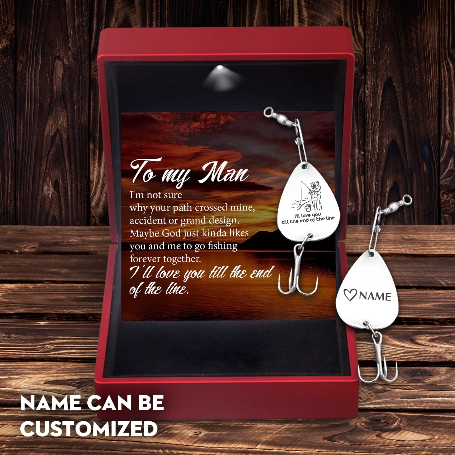 Engraved Fishing Hook - Fishing - To My Man - Forever Together - Gfa26009