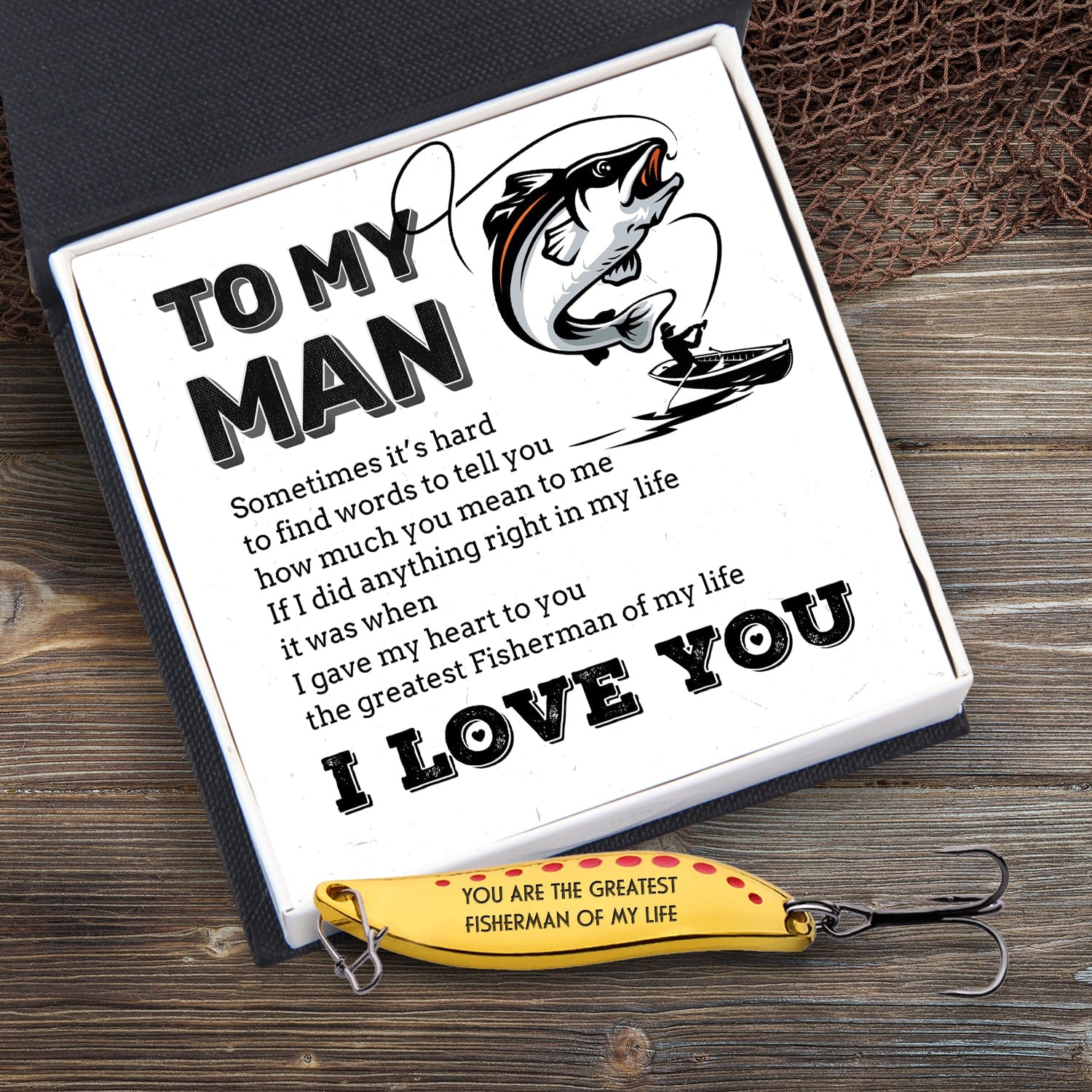 Fishing Spoon Lure - Fishing - To My Man - I Gave My Heart To You - Gfaa26008