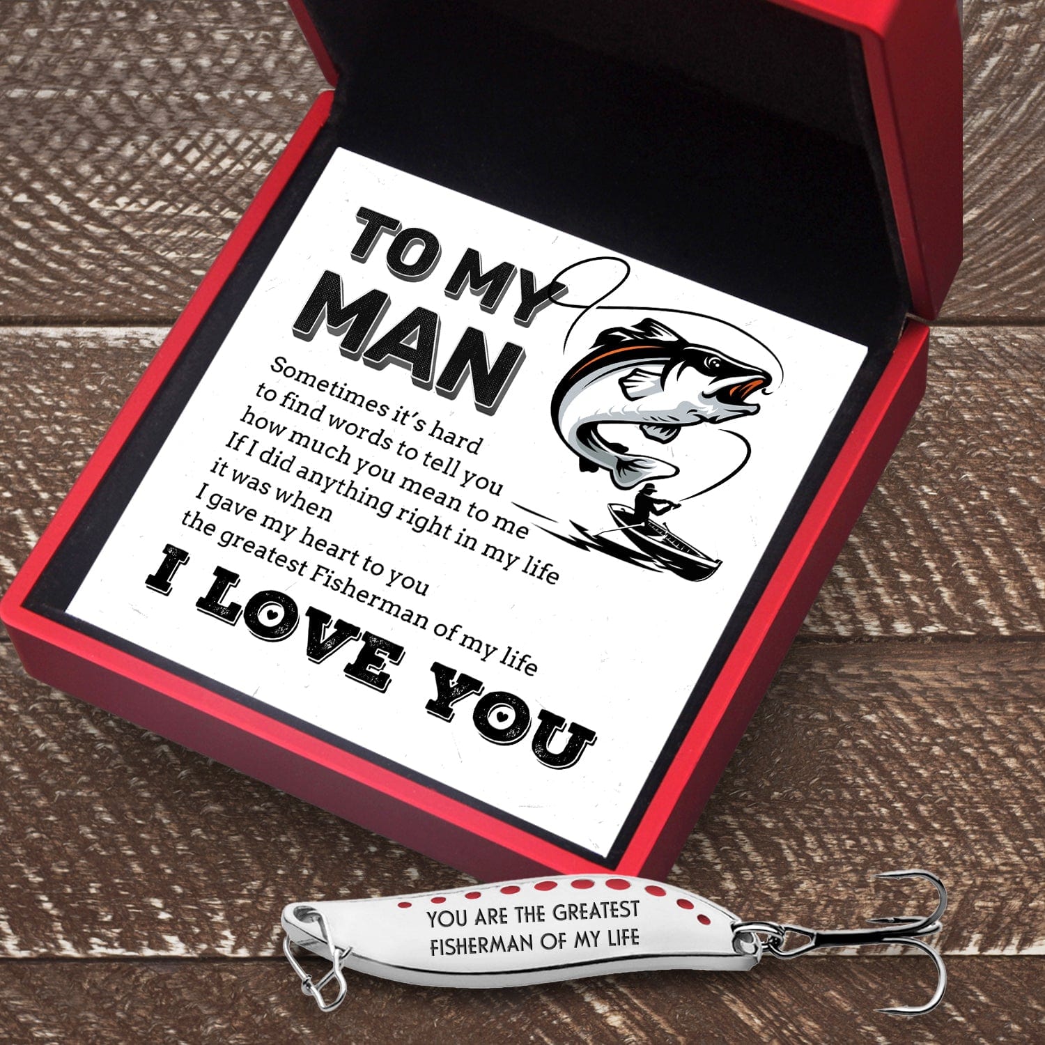 Fishing Spoon Lure - Fishing - To My Man - I Gave My Heart To You - Gfaa26008