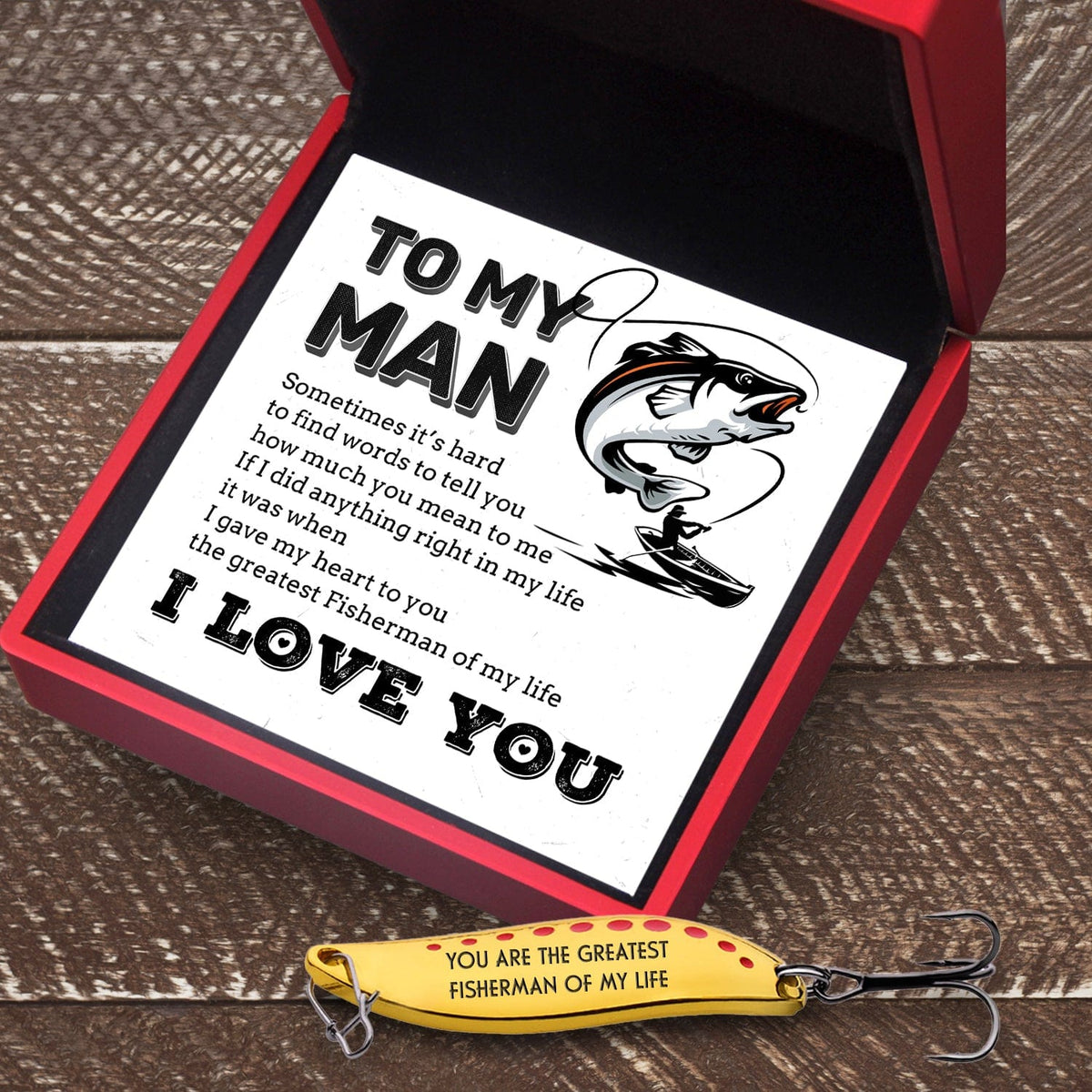 Fishing Spoon Lure - Fishing - To My Man - I Gave My Heart To You - Gfaa26008