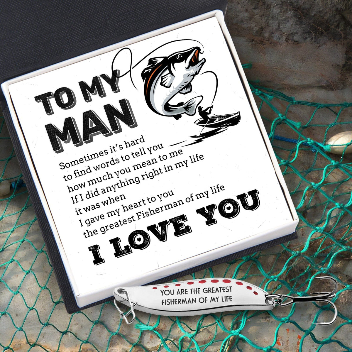Fishing Spoon Lure - Fishing - To My Man - I Gave My Heart To You - Gfaa26008