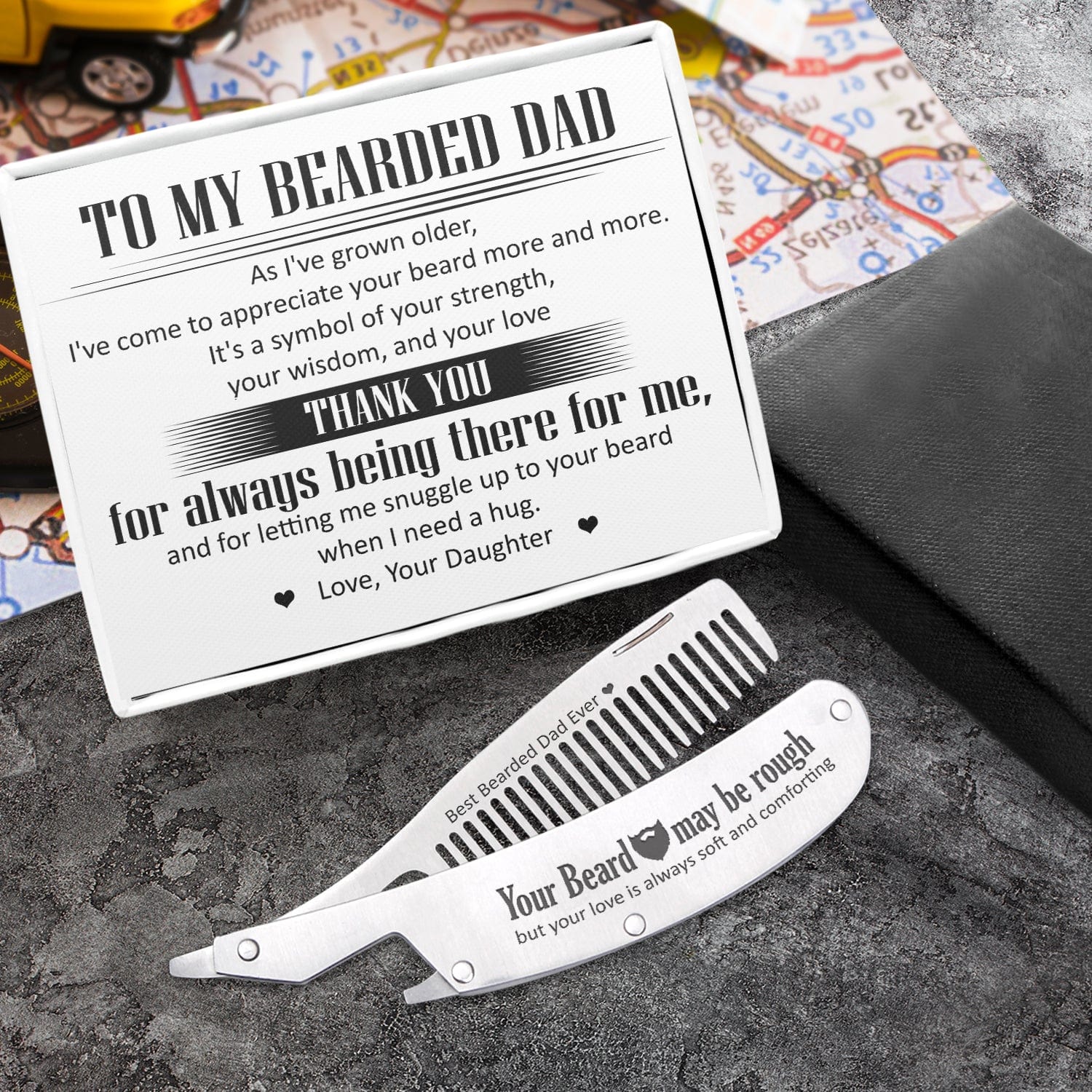 Folding Comb - Beard - To My Bearded Dad - Thank You For Always Being There For Me - Gec18053
