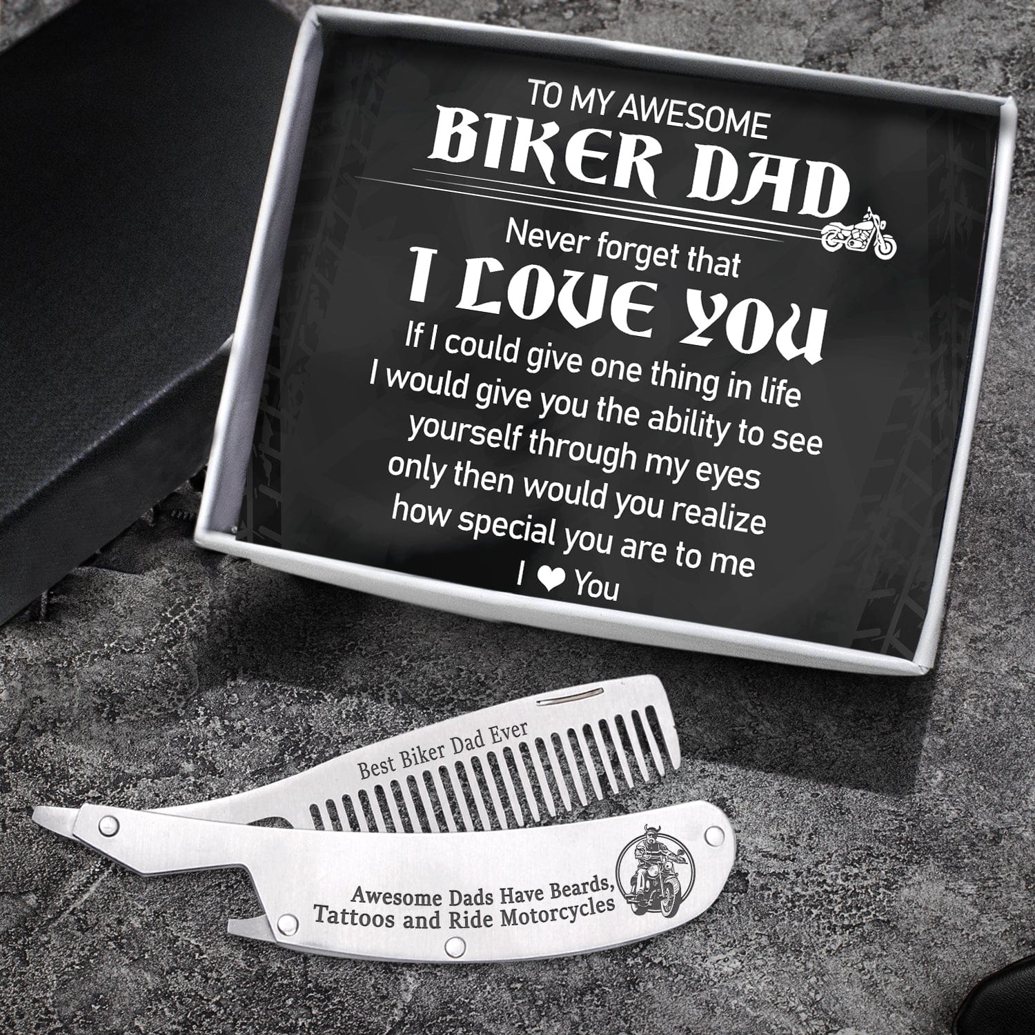 Folding Comb - Biker - To My Dad - How Special You Are To Me - Gec18052