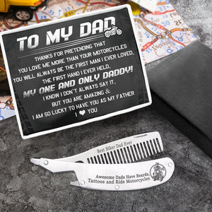 Folding Comb - Biker - To My Dad - I Am So Lucky To Have You As My Father - Gec18050