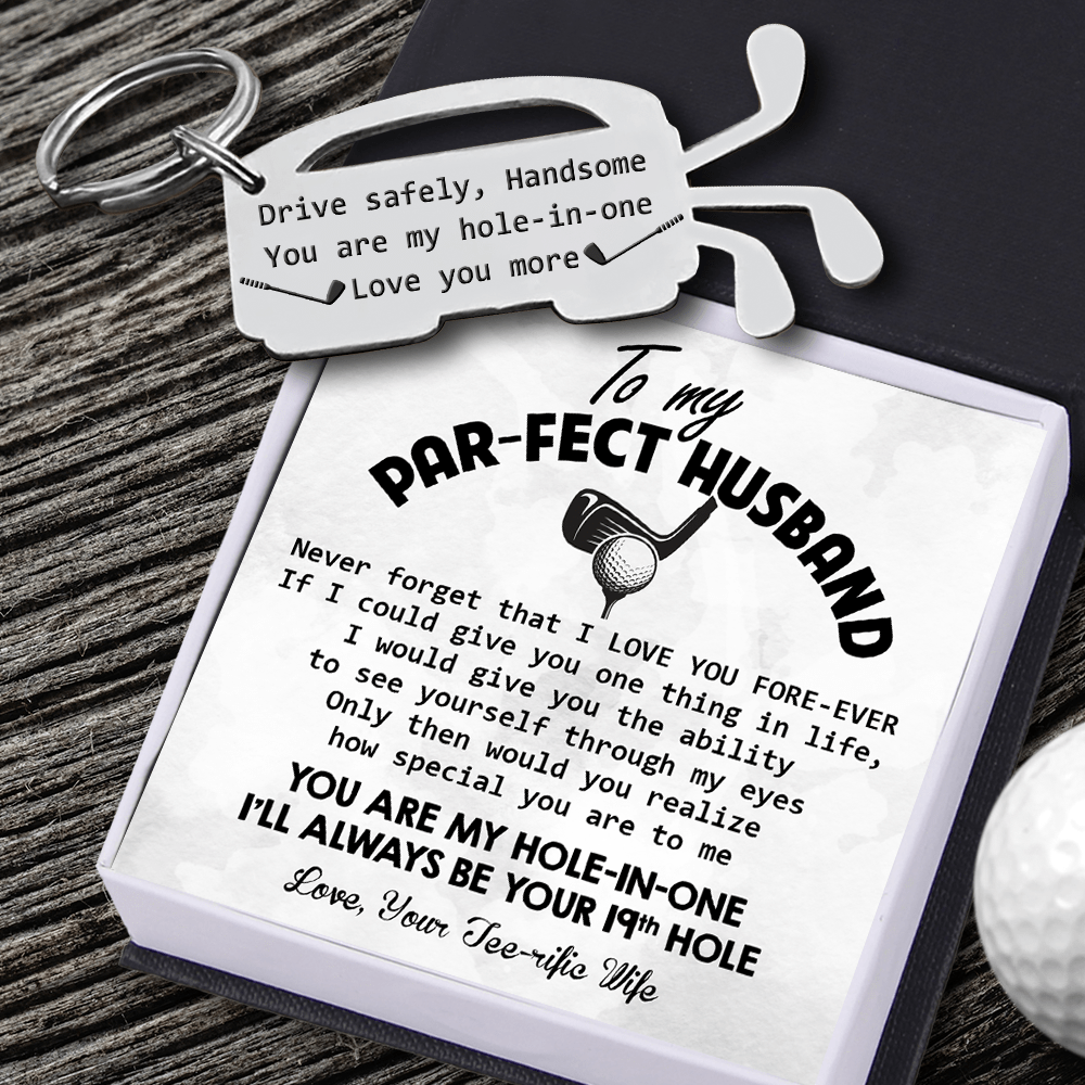 Golf Club Bag Keychain - Golf - To My Par-fect Husband - Never Forget That I Love You Fore-ever - Gkew14001