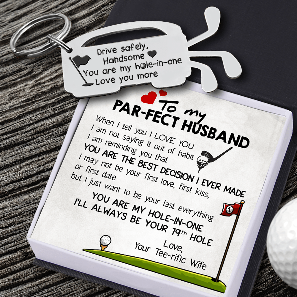 Golf Club Bag Keychain - Golf - To My Par-fect Husband - You Are The Best Decision I Ever Made - Gkew14004