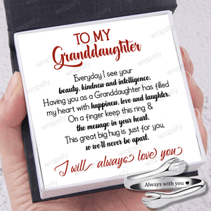 Hug Ring - Family - To My Granddaughter - Everyday I See Your Beauty, Kindness And Intelligence - Gyk23006