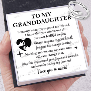 Hug Ring - Family - To My Granddaughter - The Littlest Hug You’ve Ever Had - Gyk23014
