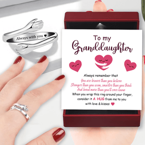 Hug Ring - Family - To My Granddaughter - You Are Braver Than You Believe - Gyk23009