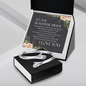 Hugging Bracelet - Wedding - To Bride - Wishing You a beautiful, Perfect Day And A More Beautiful Life Ahead - Gbbq39004