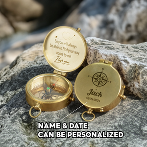 Personalized Compass Gift Romantic Gift For Couples, Long Distance Love, Valentine Gift For Husband & Wife - Gpb14002