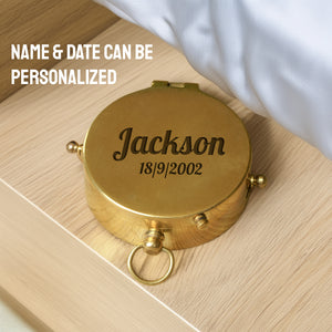 Personalized Compass Gift Anniversary Gift For Outdoorsy Man - You're Never Alone - Gpb14027