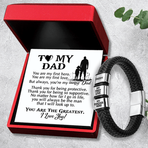 Leather Bracelet - Family - To My Dad - You Are The Greatest - Gbzl18028