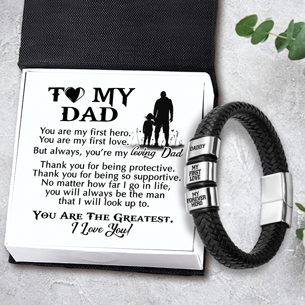Leather Bracelet - Family - To My Dad - You Are The Greatest - Gbzl18028