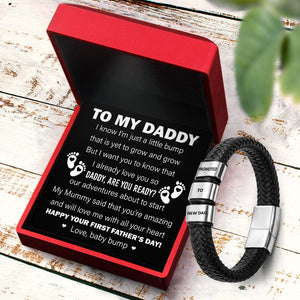 Leather Bracelet - Family - To My Daddy - Happy Your First Father’s Day! - Gbzl18007