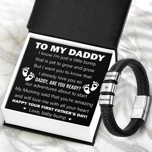 Leather Bracelet - Family - To My Daddy - Happy Your First Father’s Day! - Gbzl18007