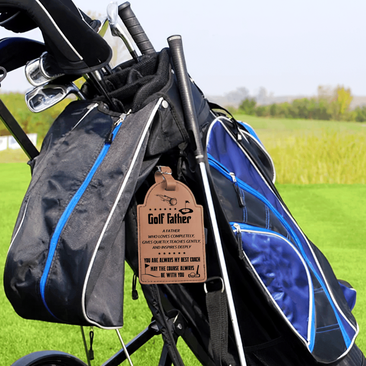 Leather Golf Tee Holder - Golf - To My Dad - A Father Who Loves Completely, Gives Quietly, Teaches Gently, And Inspires Deeply - Gal18003