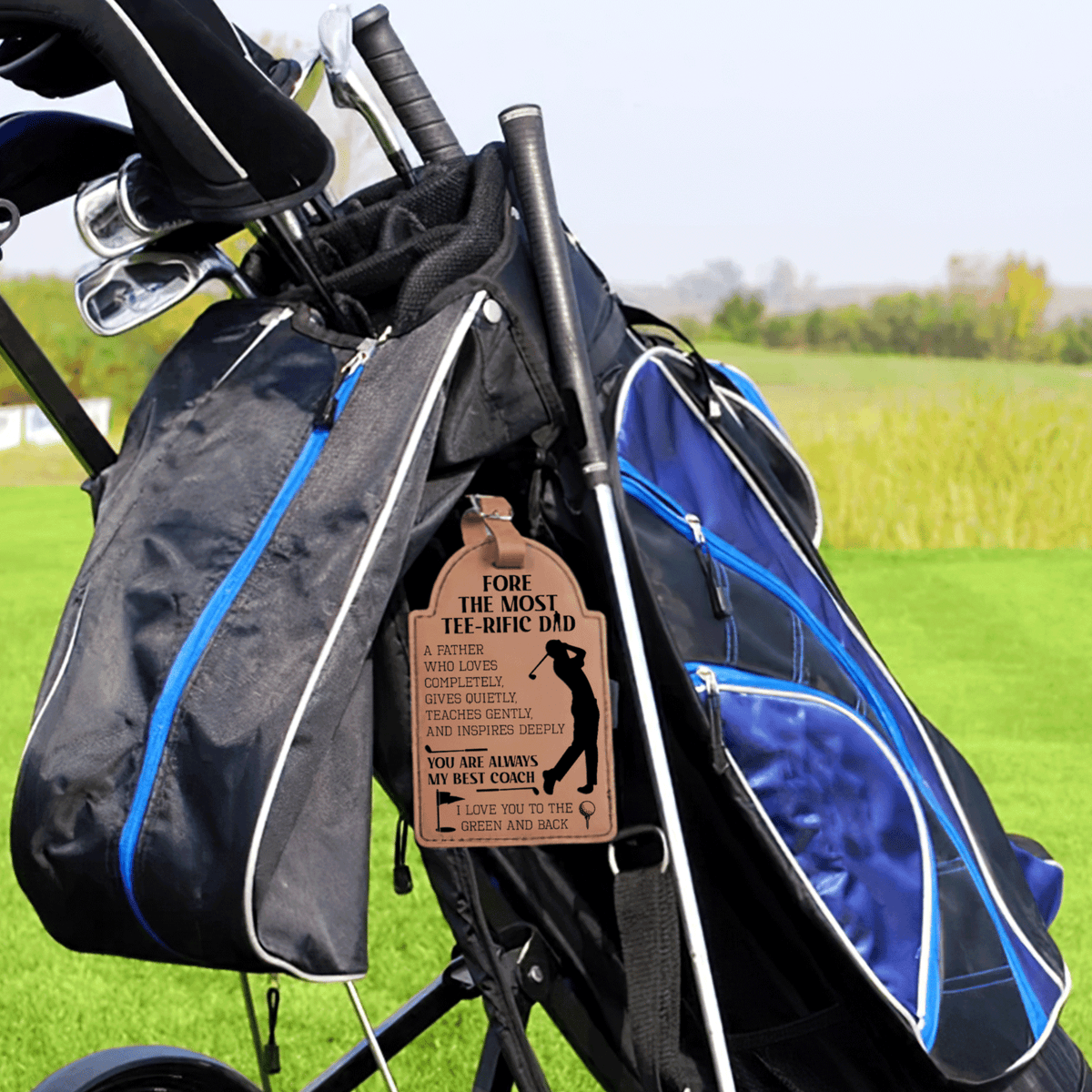 Leather Golf Tee Holder - Golf - To My Dad - I Love You To The Green And Back - Gal18004