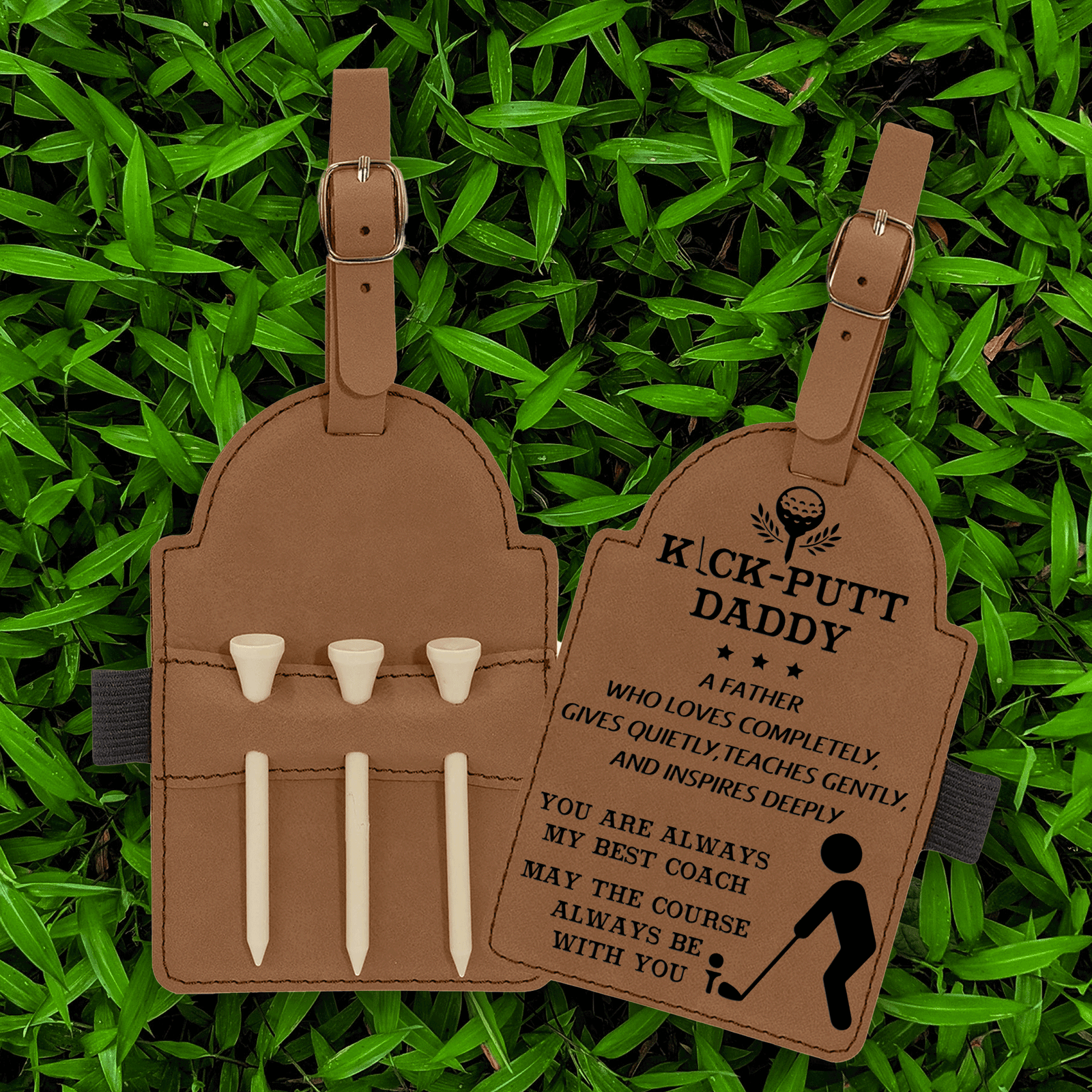 Leather Golf Tee Holder - Golf - To My Dad - May The Course Always Be With You - Gal18001