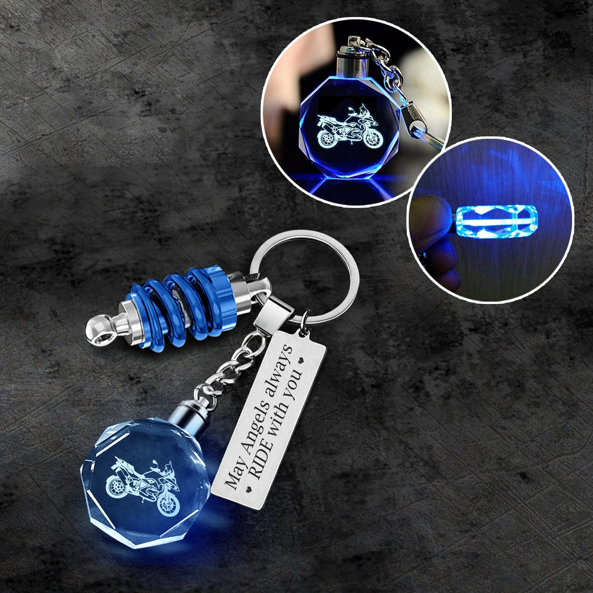 Led Light Motorrad Keychain - Biker - To My Biker Dad - I Wheelie Love You - Gkwh18001